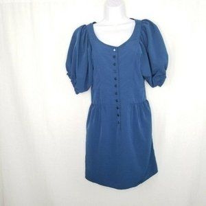 Silence + Noise Tunic Short Dress Size Medium Blue